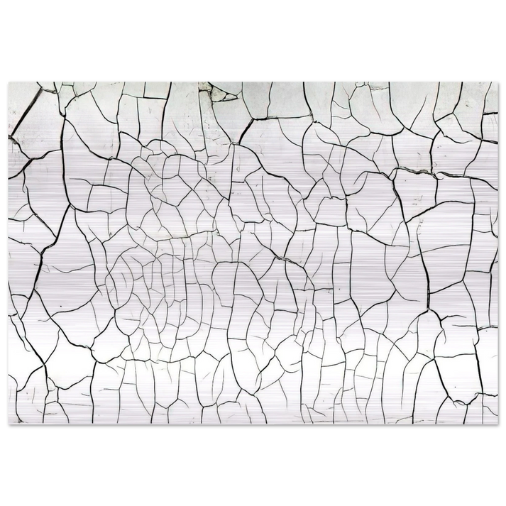 White Cretto - 1975 - Alberto Burri Brushed Aluminum Print - 70x100 cm / 28x40 inches | Alberto Burri Aluminum Print | Alberto Burri Prints
