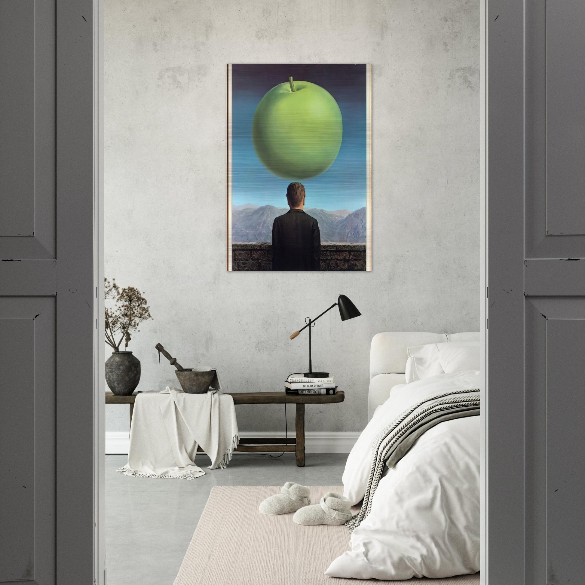 THE POSTCARD 1960 - Rene Magritte Brushed Aluminum Print - 70x100 cm / 28x40 inches | Rene Magritte Aluminum Print | Rene Magritte Prints