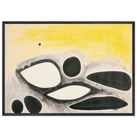 UNTITLED 1946 0 - Alexander Calder 70x100 cm / 28x40 inches Framed Art Print – Black Wooden Frame