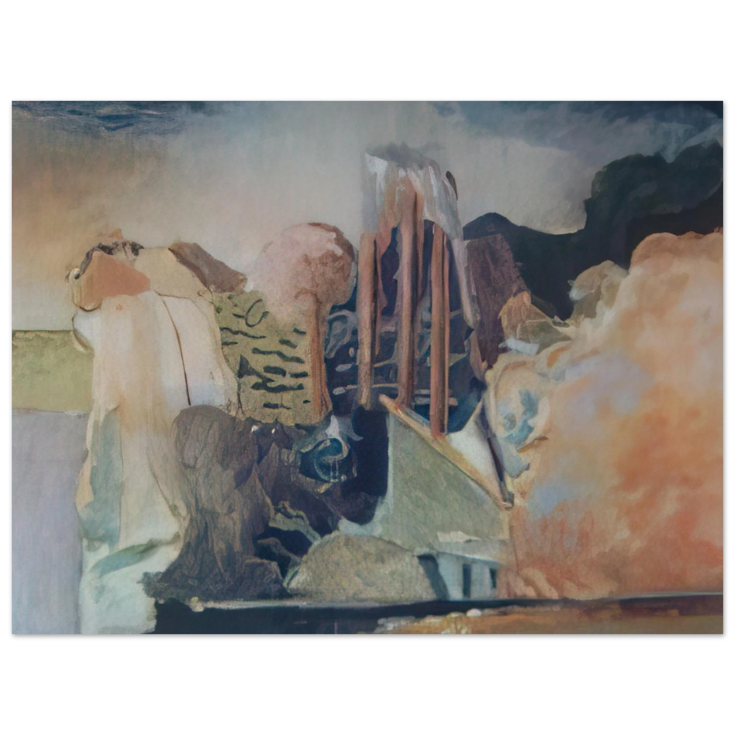 Menez - unknow ntitle - Lyrical Abstraction  75x100 cm / 30x40inches Fine Art Poster
