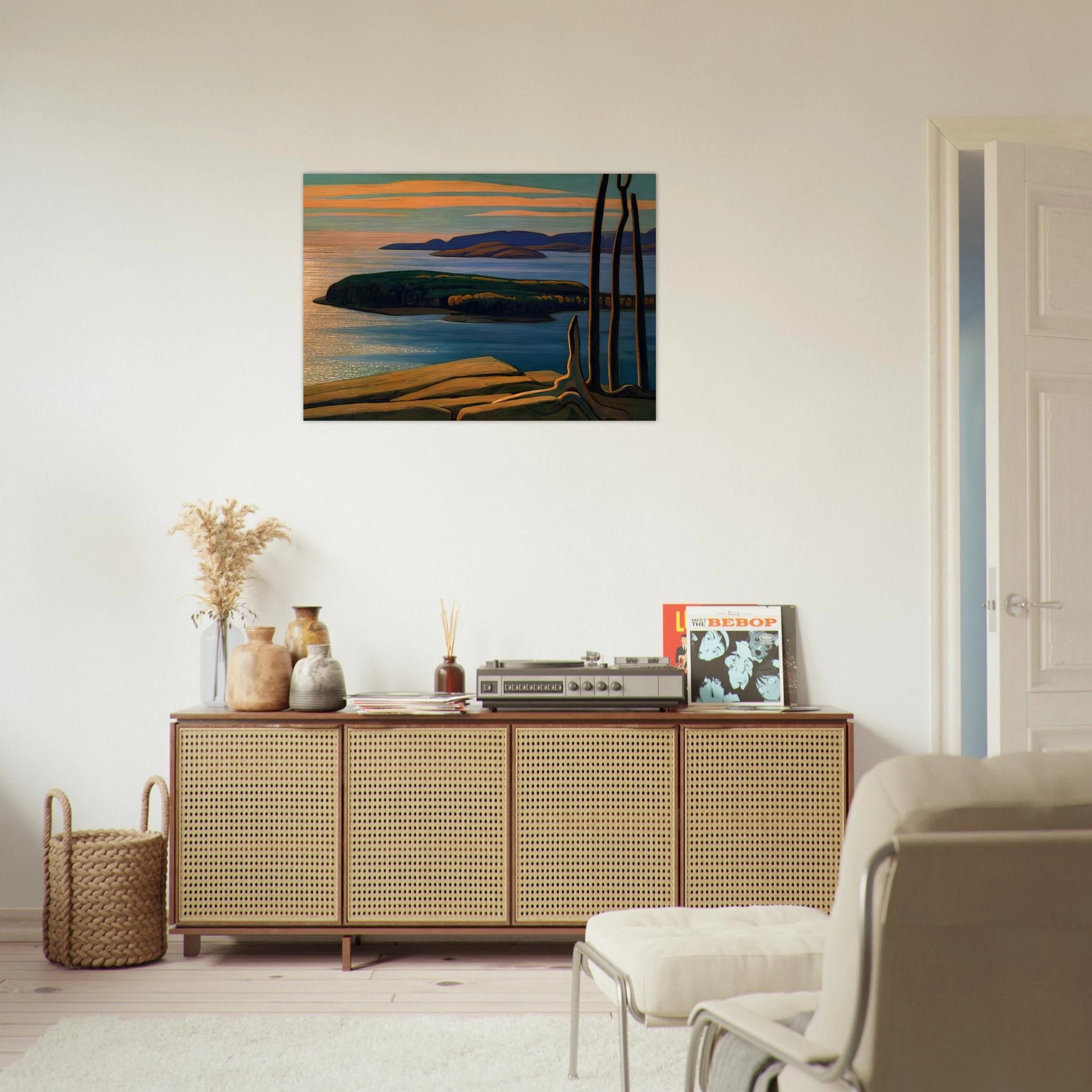 Afternoon Sun, Lake Superior - 1924 - Lawren Harris Brushed Aluminum Print - 70x100 cm / 28x40 inches | Lawren Harris Aluminum Print | Lawren Harris Prints