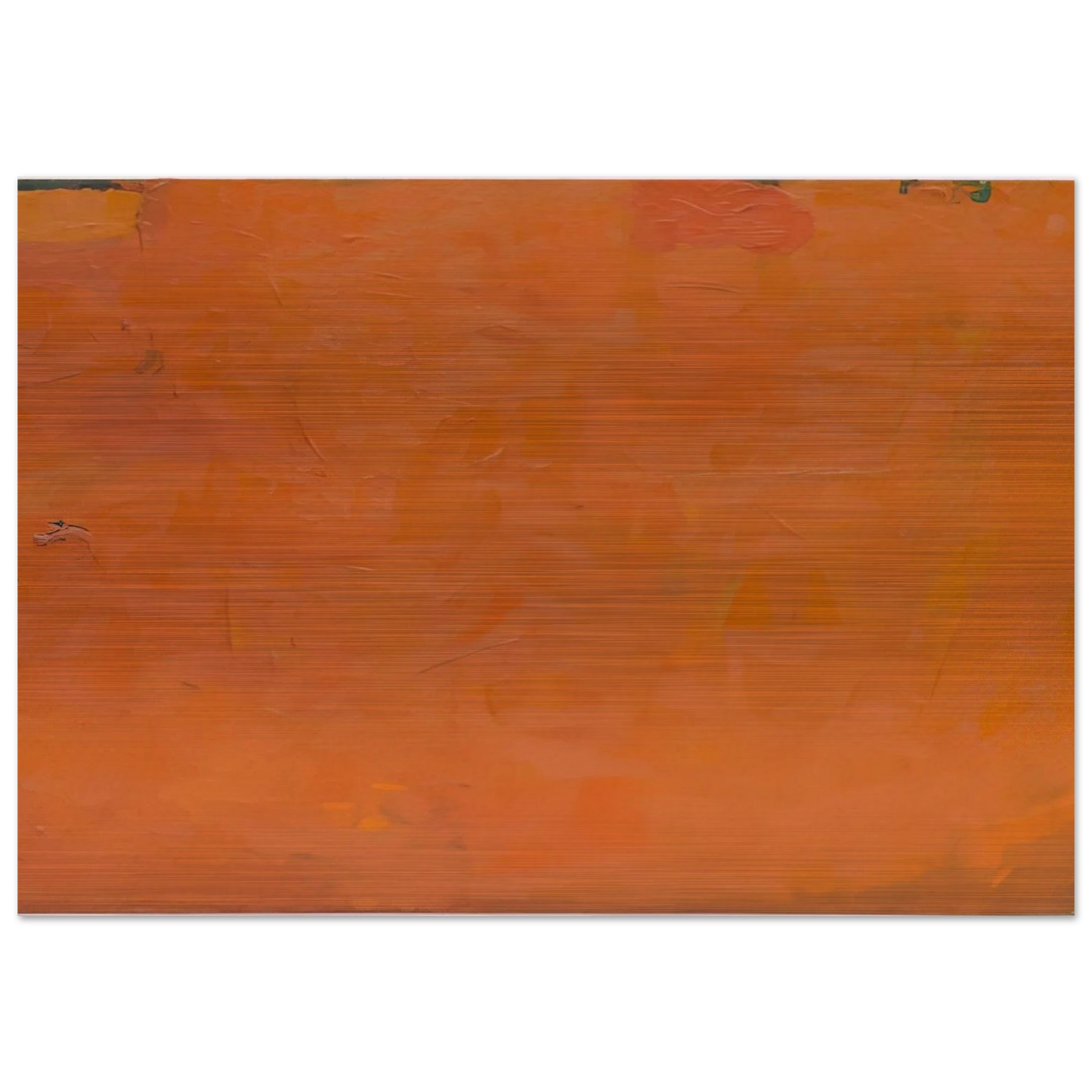 Untitled Orange Painting - Robert Ryman Brushed Aluminum Print - 70x100 cm / 28x40 inches | Robert Ryman Aluminum Print | Robert Ryman Prints