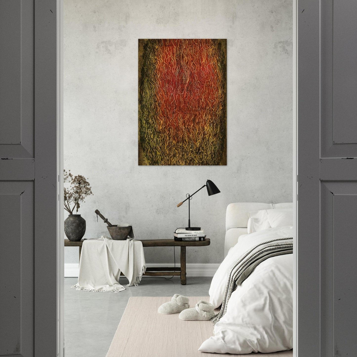 Untitled - Surrealism, Tachisme - Simon Hantai Brushed Aluminum Print - 70x100 cm / 28x40 inches | Simon Hantai Aluminum Print | Simon Hantai Prints