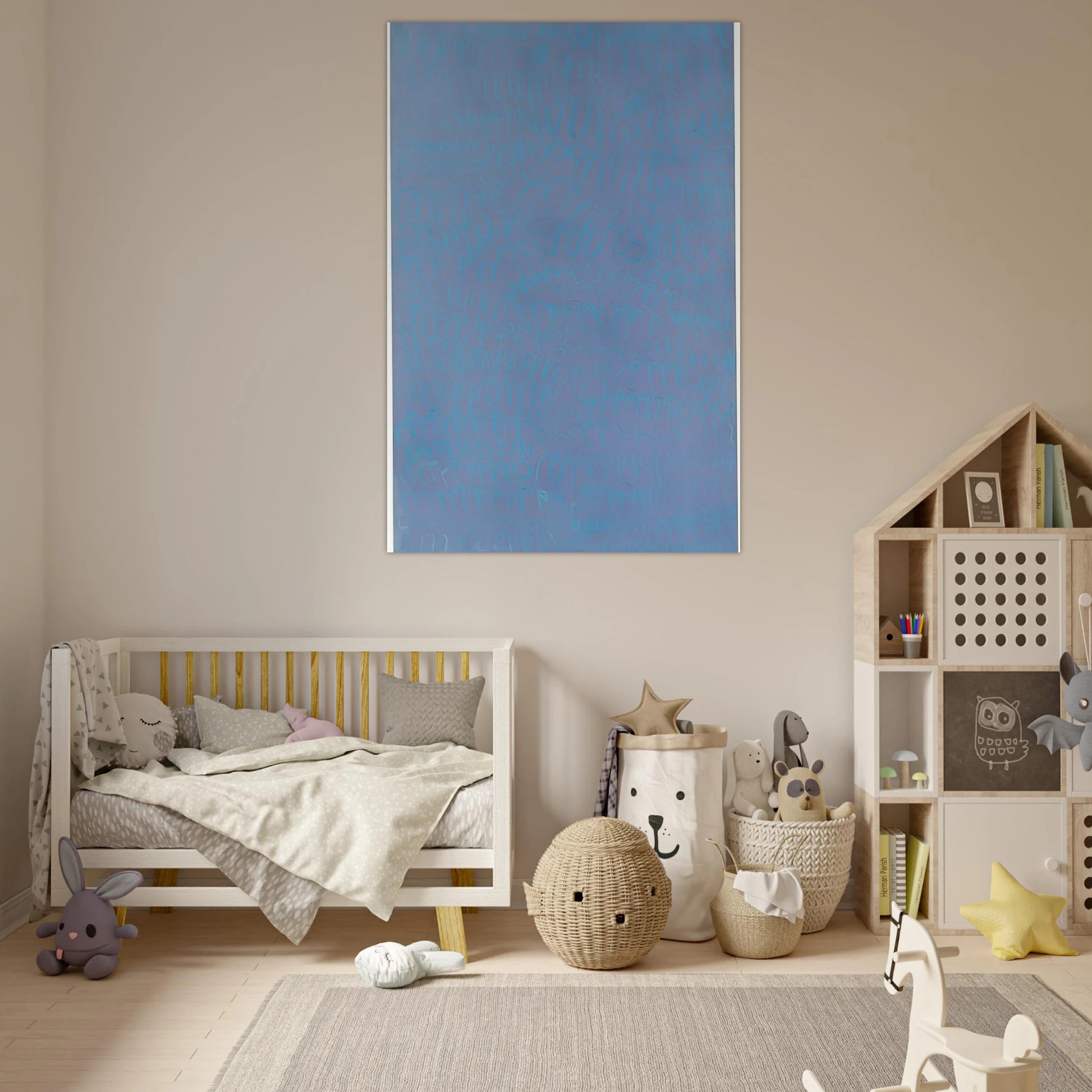 Azzurro turchese - 1964 - Carla Accardi Art Prints - 100x150 cm / 40x60″ inches | Carla Accardi Poster | Carla Accardi Prints