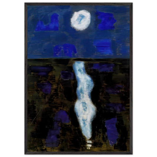 White Moon - 1957 - Milton Avery 70x100 cm / 28x40 inches Framed Art Print – Black Wooden Frame