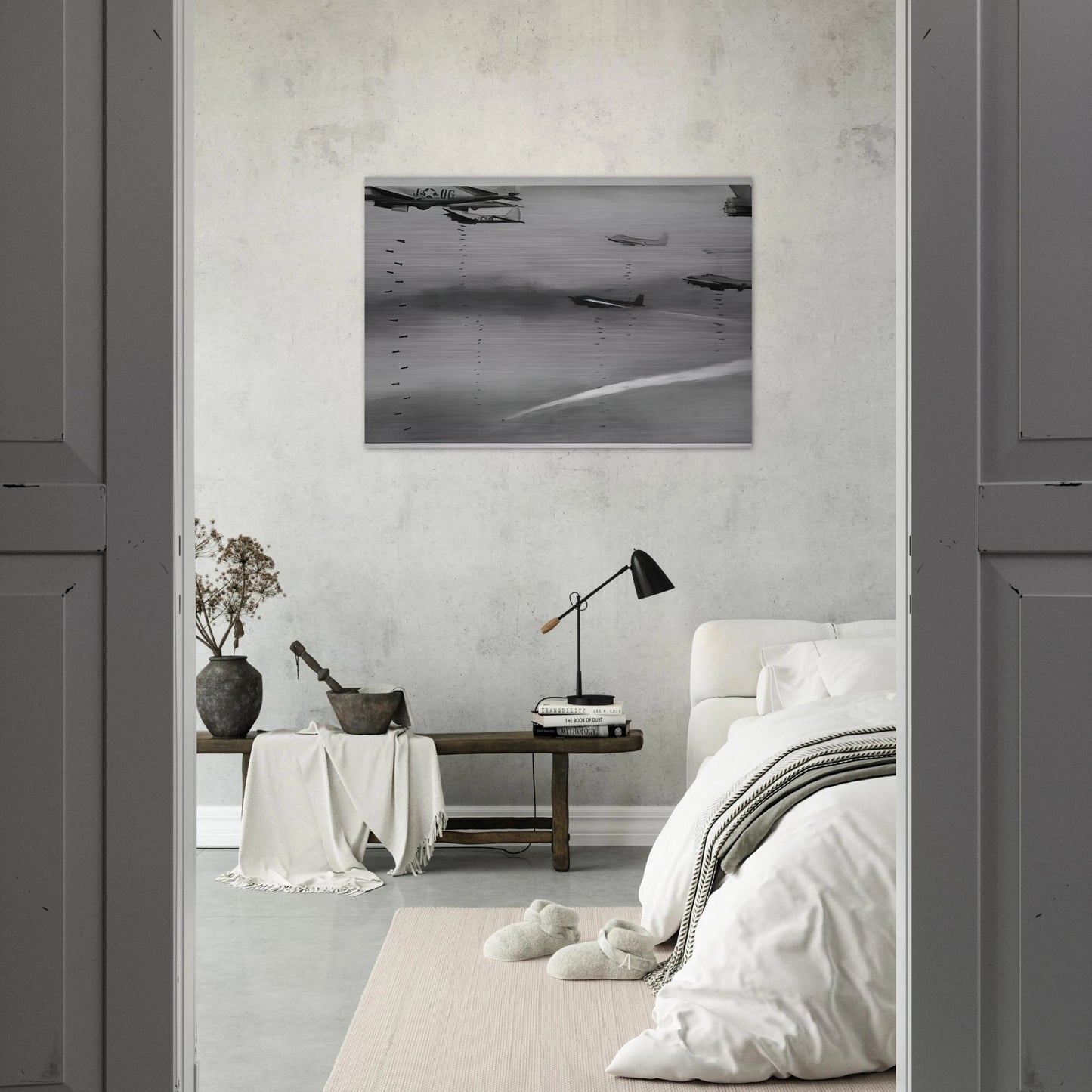 BOMBERS 1963 - Gerhard Richter Brushed Aluminum Print - 70x100 cm / 28x40 inches | Gerhard Richter Aluminum Print | Gerhard Richter Prints