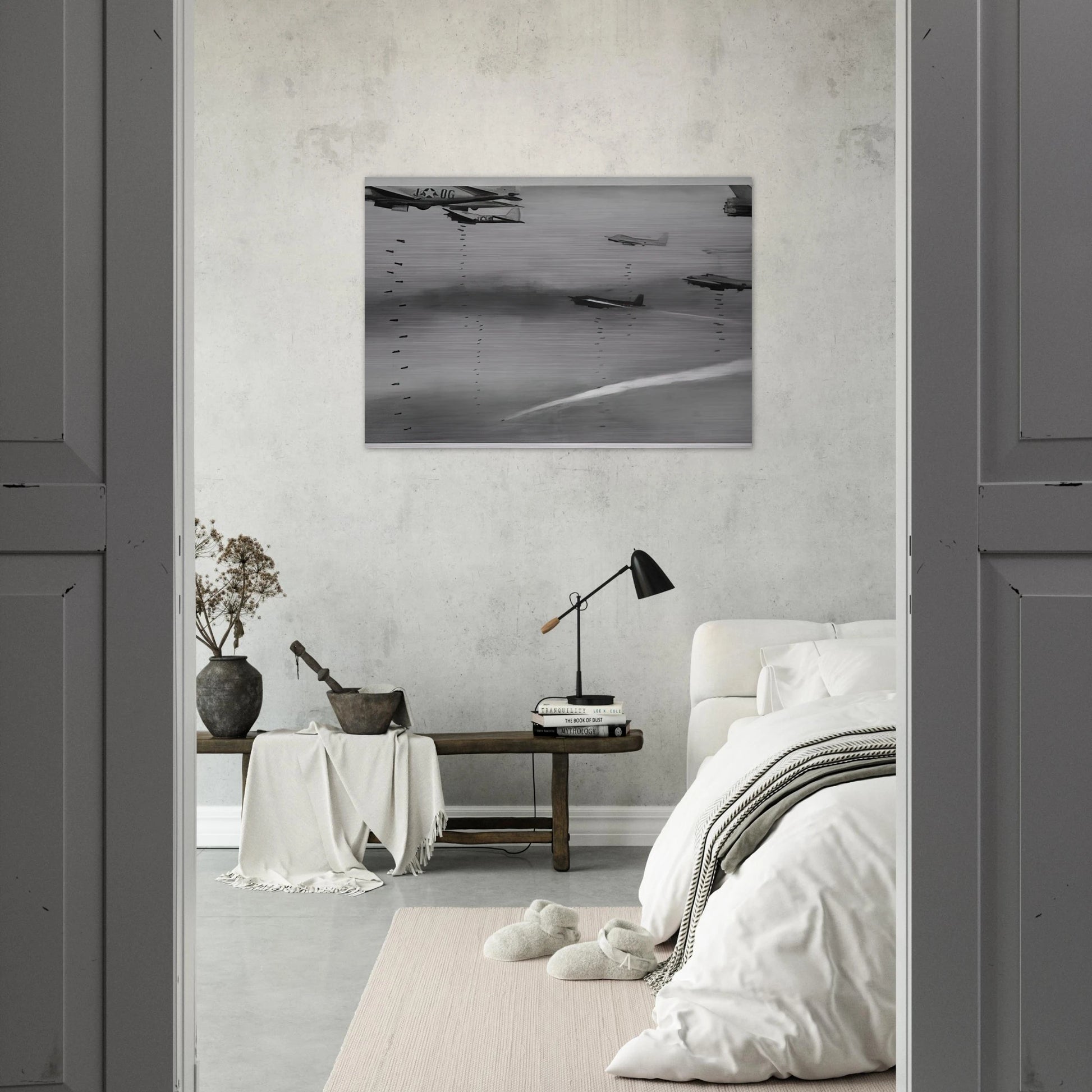 BOMBERS 1963 - Gerhard Richter Brushed Aluminum Print - 70x100 cm / 28x40 inches | Gerhard Richter Aluminum Print | Gerhard Richter Prints