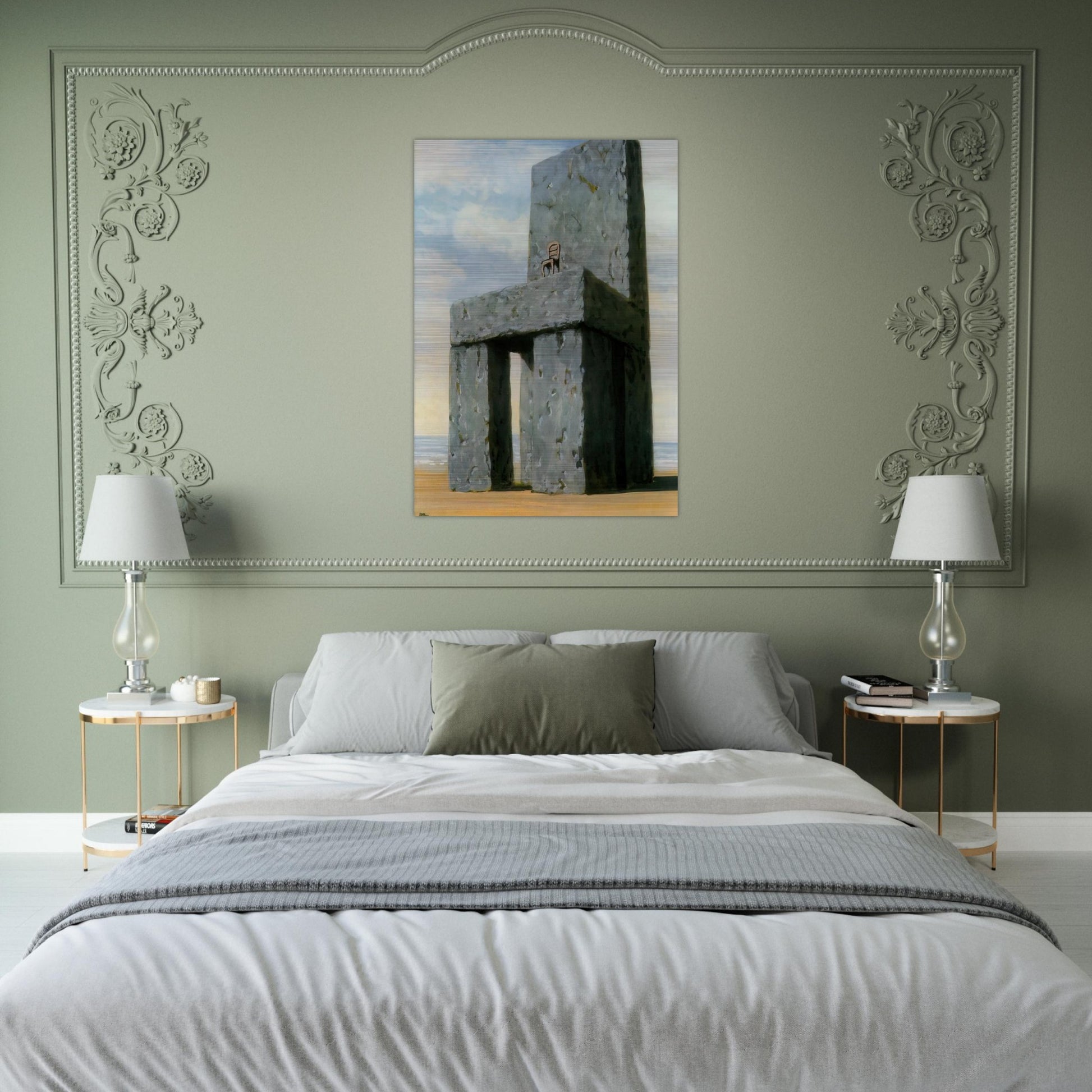 THE LEGEND OF THE CENTURIES 1950 - Rene Magritte Brushed Aluminum Print - 70x100 cm / 28x40 inches | Rene Magritte Aluminum Print | Rene Magritte Prints