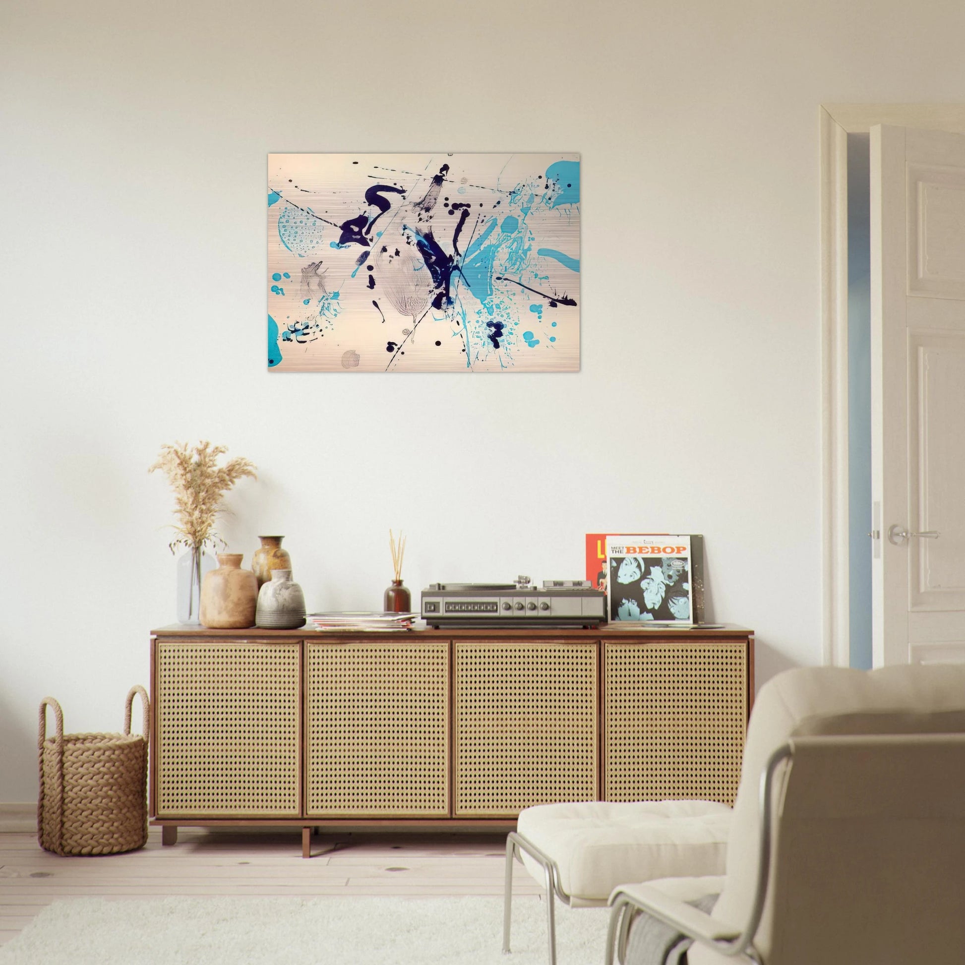 Blue Violet - Sam Francis Brushed Aluminum Print - 70x100 cm / 28x40 inches | Sam Francis Aluminum Print | Sam Francis Prints