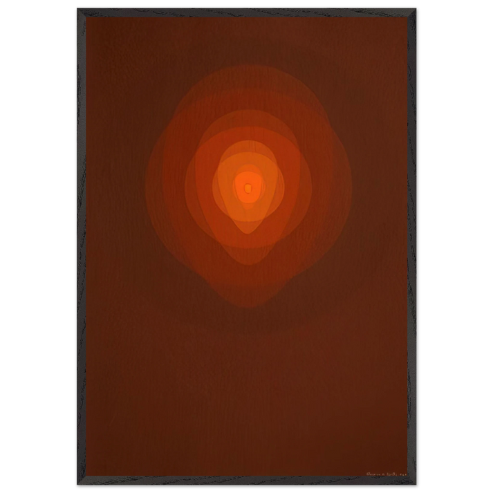 Red Mandala - 1967 - Clarence Holbrook Carter 70x100 cm / 28x40 inches Framed Art Print – Black Wooden Frame