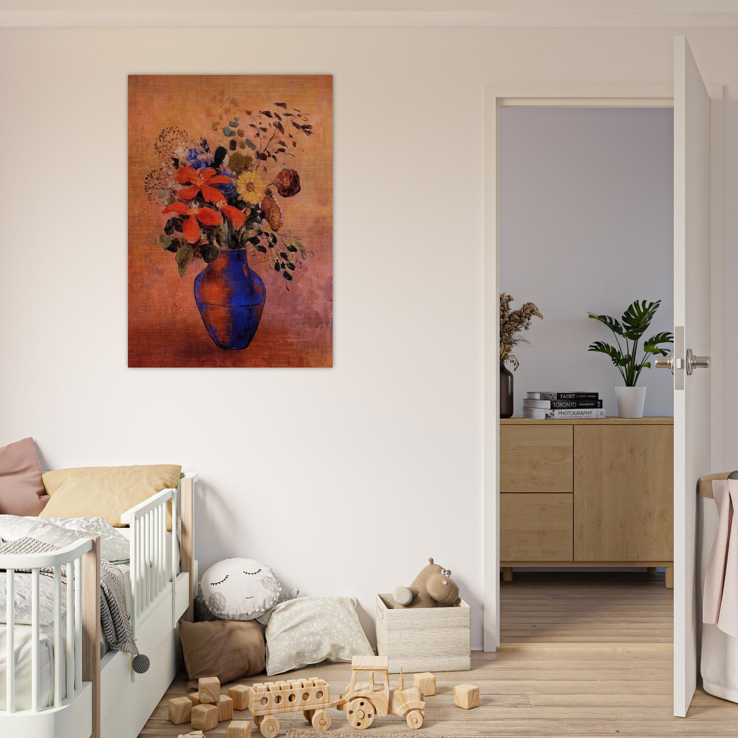 VASE OF FLOWERS 1 - Odilon Redon Brushed Aluminum Print - 70x100 cm / 28x40 inches | Odilon Redon Aluminum Print | Odilon Redon Prints