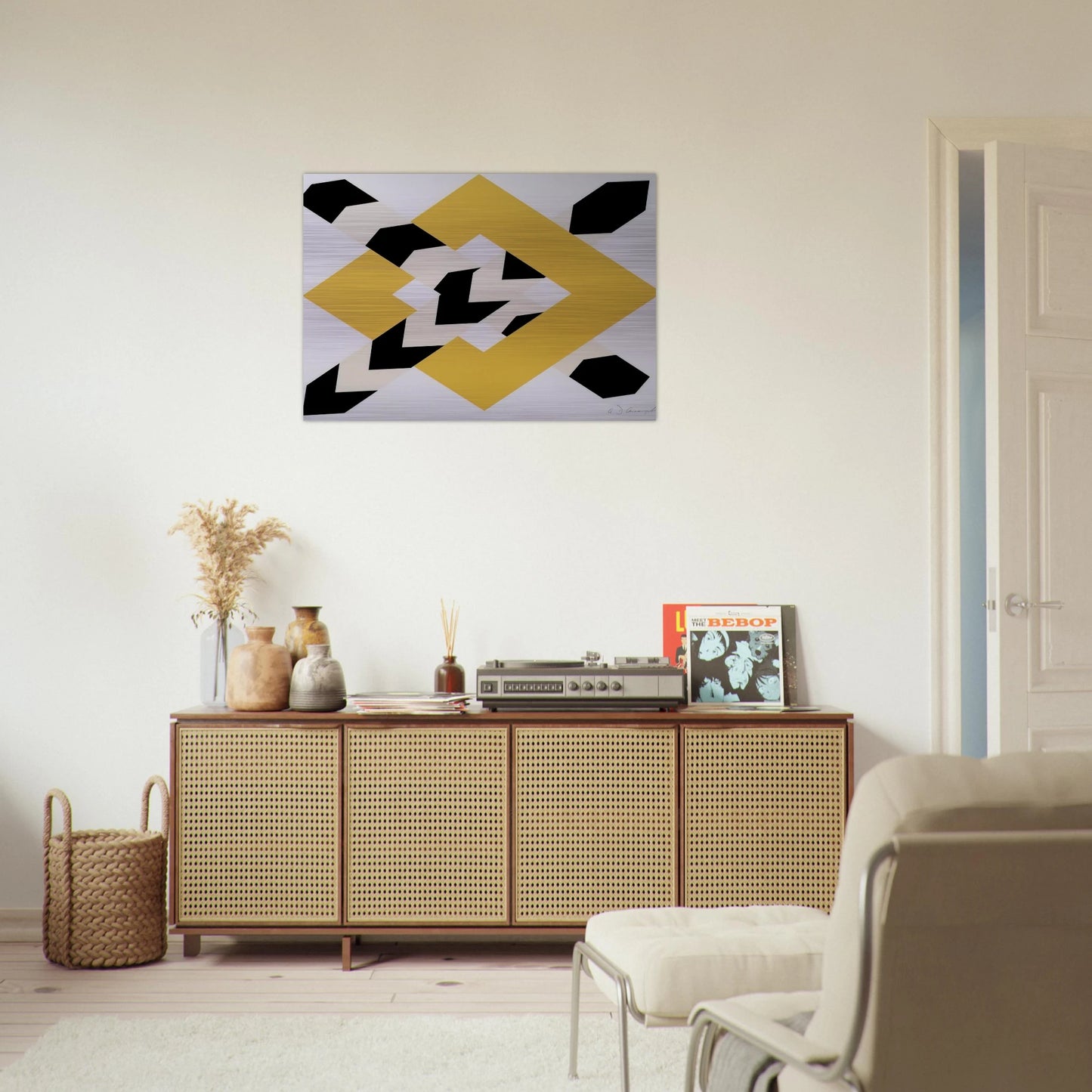 Constellation - 1971 - Allan D Arcangelo Brushed Aluminum Print - 70x100 cm / 28x40 inches | Allan D Arcangelo Aluminum Print | Allan D Arcangelo Prints