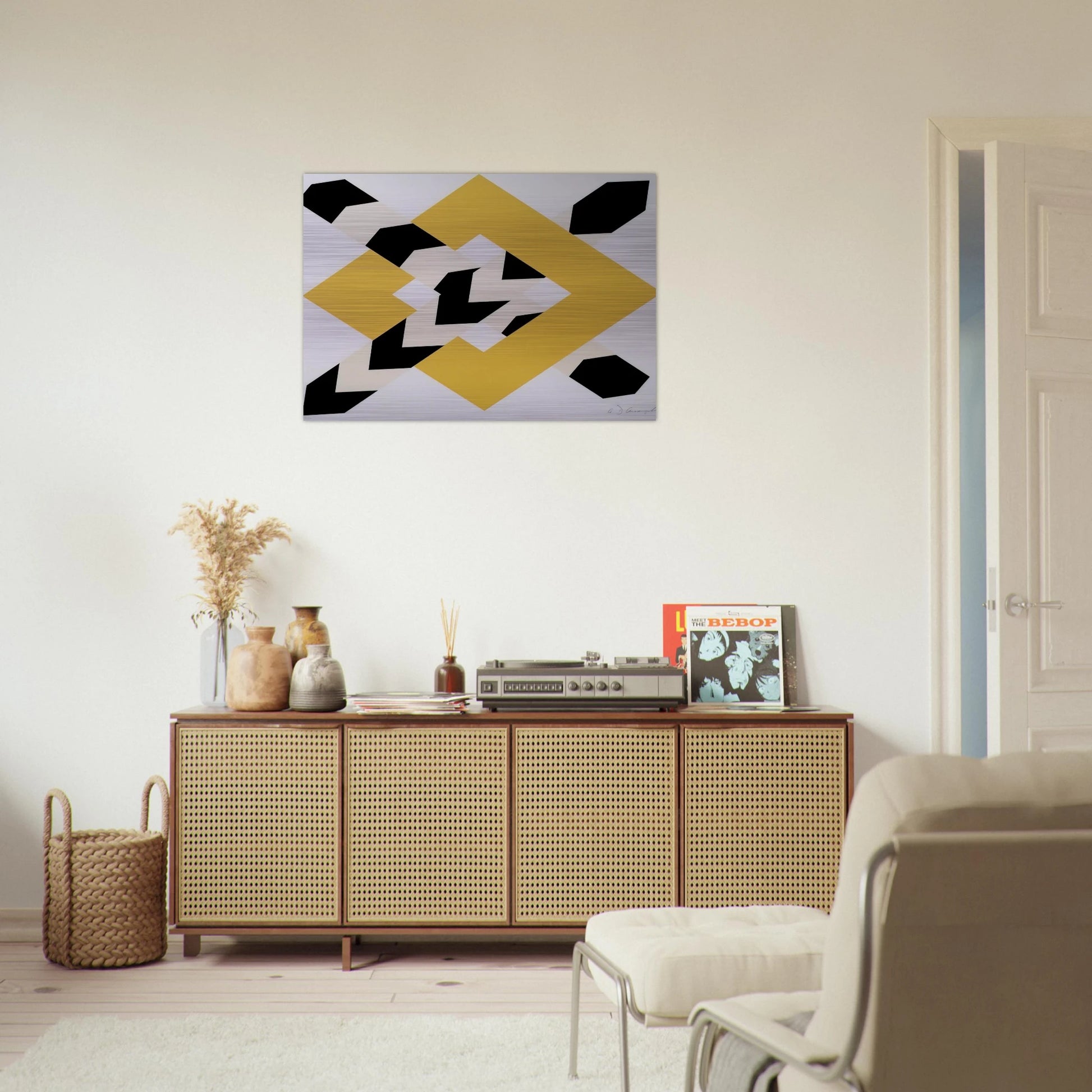 Constellation - 1971 - Allan D Arcangelo Brushed Aluminum Print - 70x100 cm / 28x40 inches | Allan D Arcangelo Aluminum Print | Allan D Arcangelo Prints
