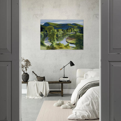 First Branch of the White River, Vermont - Edward Hopper Brushed Aluminum Print - 70x100 cm / 28x40 inches | Edward Hopper Aluminum Print | Edward Hopper Prints