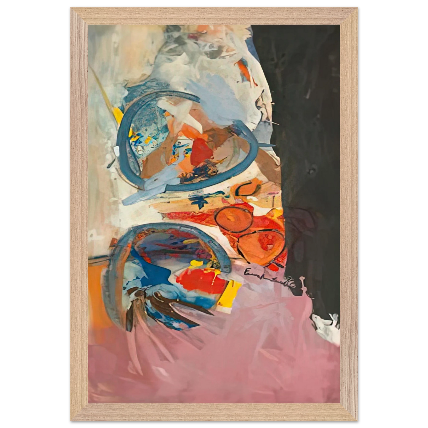 Helen Frankenthaler - Take Off, 1956- Wall Art - 21x29.7 cm / 8x12" - Premium Wooden Framed Poster With Fine Art Paper-canvas - Wood frame