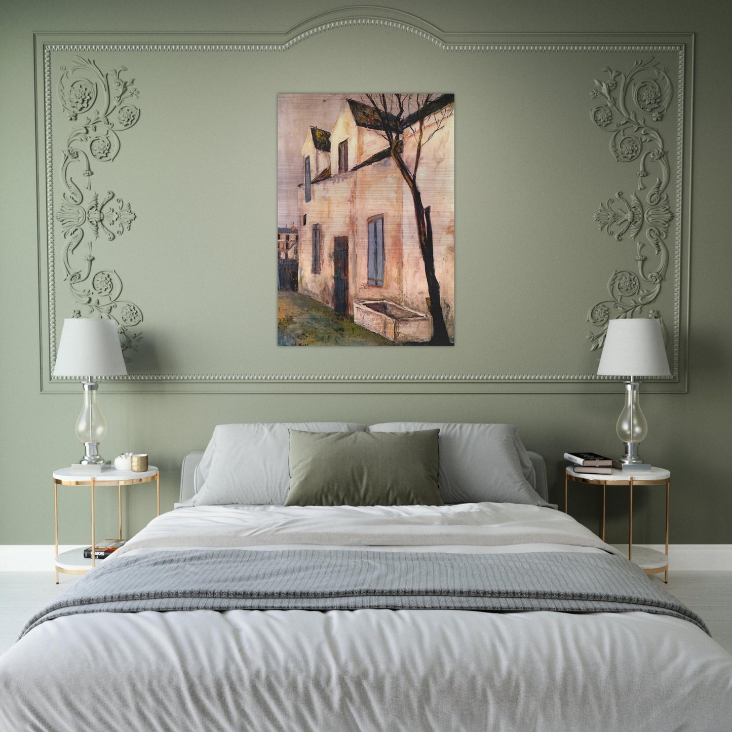THE DEBRAY FARM - Maurice Utrillo Brushed Aluminum Print - 70x100 cm / 28x40 inches | Maurice Utrillo Aluminum Print | Maurice Utrillo Prints
