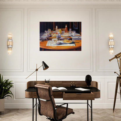 Supper Table - 1969 - Mary Pratt Brushed Aluminum Print - 70x100 cm / 28x40 inches | Mary Pratt Aluminum Print | Mary Pratt Prints