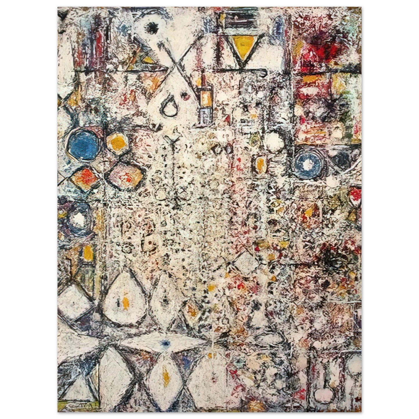 Richard Pousette-Dart - White Gothic #3 - 1957  75x100 cm / 30x40inches Fine Art Poster