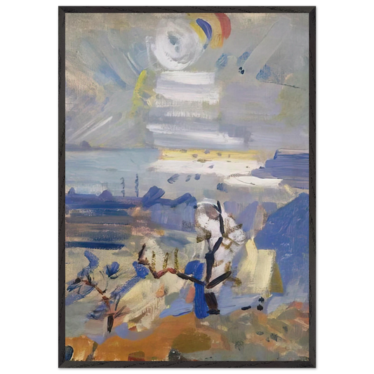 Weehawken Sequence No 30 - 1916 - John Marin 70x100 cm / 28x40 inches Framed Art Print – Black Wooden Frame