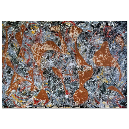 NUMBER 7 OUT OF THE WEB 1949 - Jackson Pollock Brushed Aluminum Print - 70x100 cm / 28x40 inches | Jackson Pollock Aluminum Print | Jackson Pollock Prints
