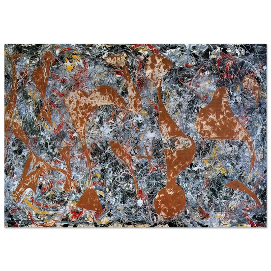 NUMBER 7 OUT OF THE WEB 1949 - Jackson Pollock Brushed Aluminum Print - 70x100 cm / 28x40 inches | Jackson Pollock Aluminum Print | Jackson Pollock Prints