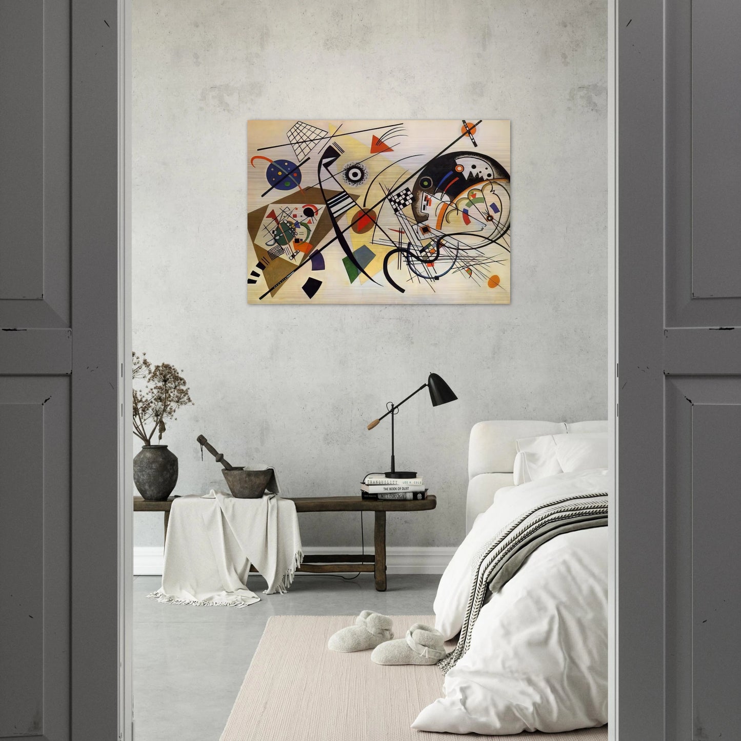 TRANSVERSE LINE 1923 - Wassily Kandinsky Brushed Aluminum Print - 70x100 cm / 28x40 inches | Wassily Kandinsky Aluminum Print | Wassily Kandinsky Prints