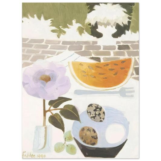 Mary Fedden - A Slice of Melon - 1990  75x100 cm / 30x40inches Fine Art Poster