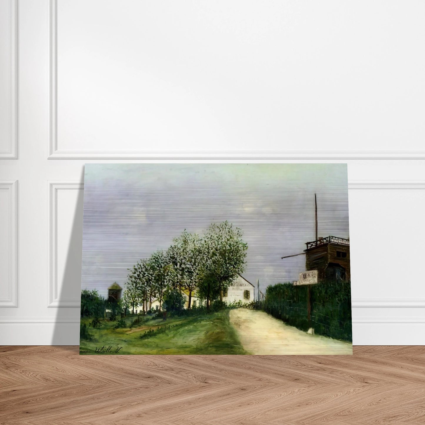 MOULIN IN SANNOIS - Maurice Utrillo Brushed Aluminum Print - 70x100 cm / 28x40 inches | Maurice Utrillo Aluminum Print | Maurice Utrillo Prints