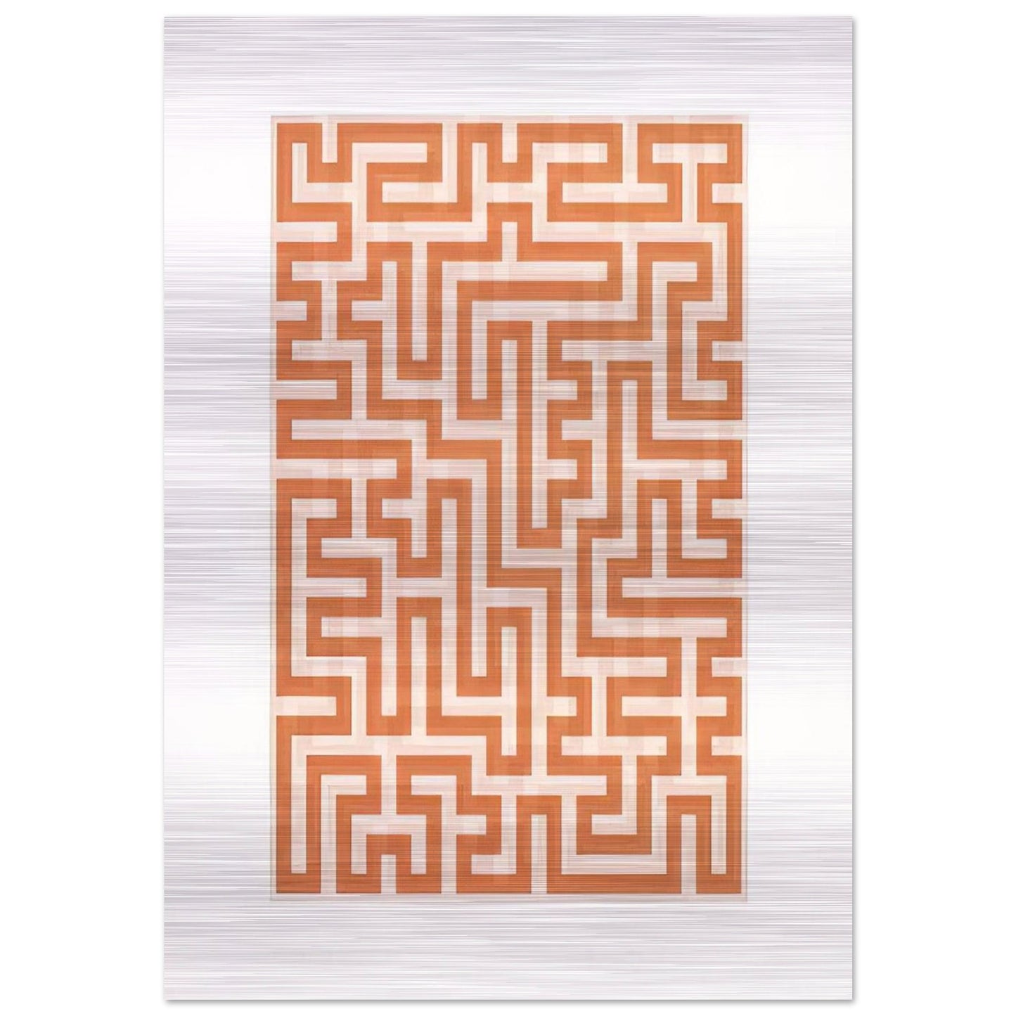 RED MEANDER II 1971 - Anni Albers Brushed Aluminum Print - 70x100 cm / 28x40 inches | Anni Albers Aluminum Print | Anni Albers Prints