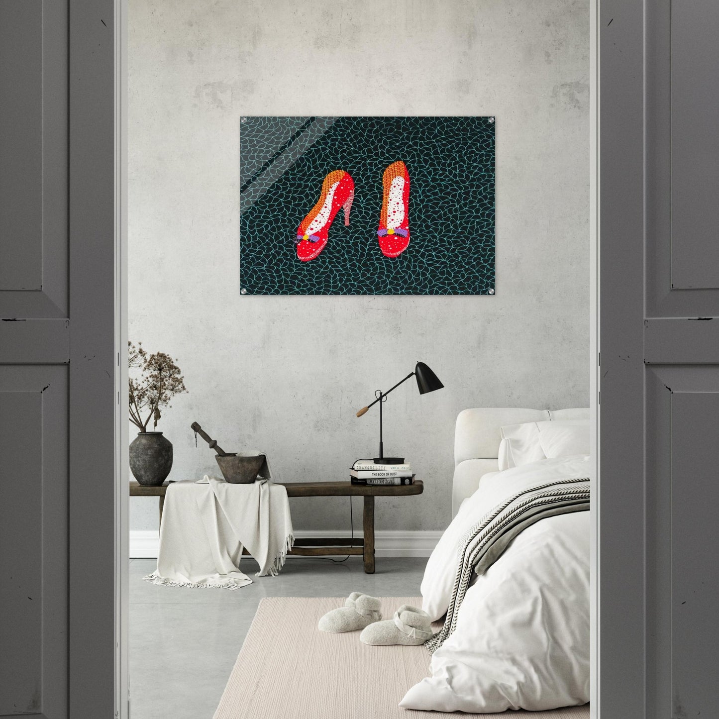 SHOES 1985 - Yayoi Kusama Acrylic Print - 70x100 cm / 28x40″ inches