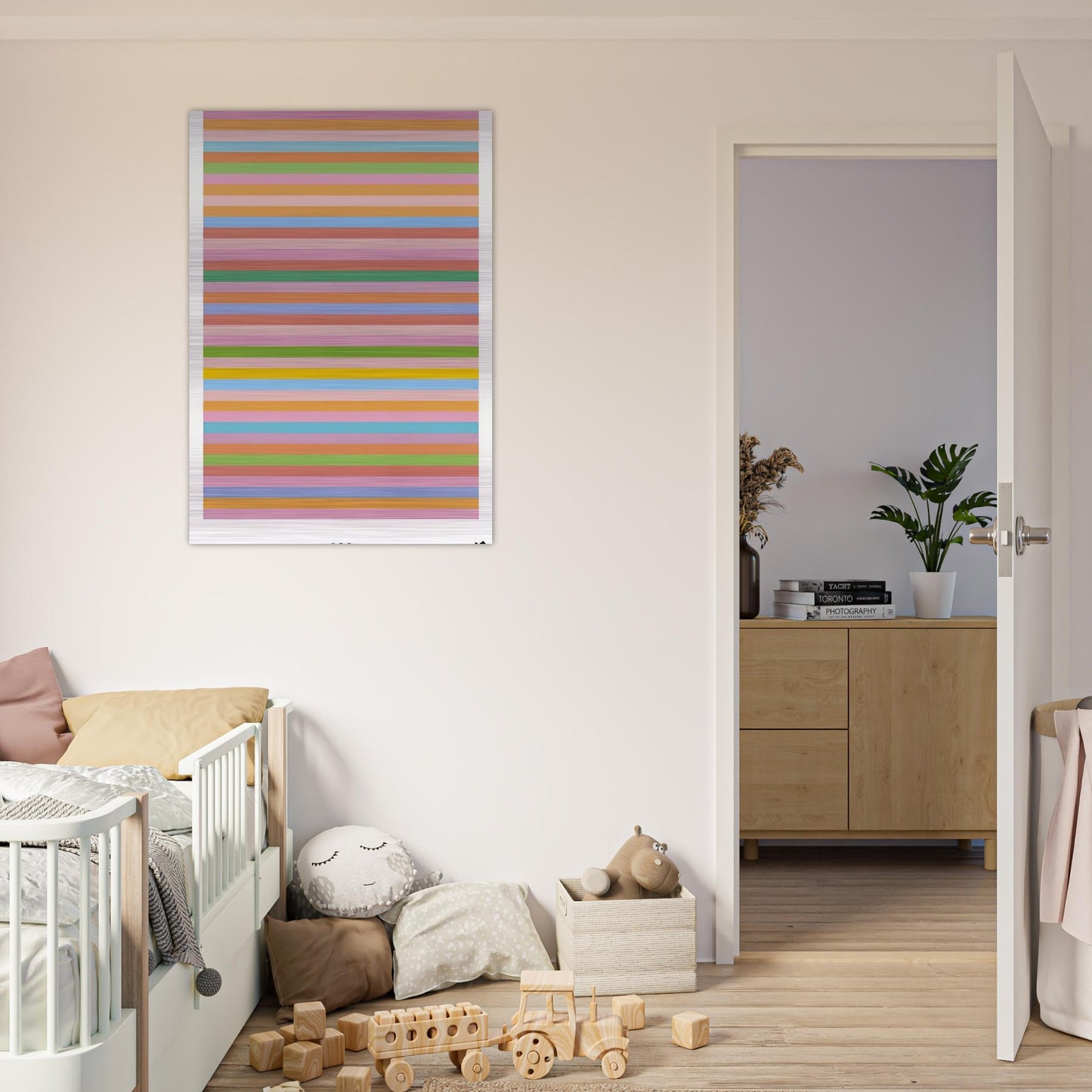 ROSE ROSE LONDON 2012 OLYMPIC GAMES POSTER 2012 - Bridget Riley Brushed Aluminum Print - 70x100 cm / 28x40 inches | Bridget Riley Aluminum Print | Bridget Riley Prints
