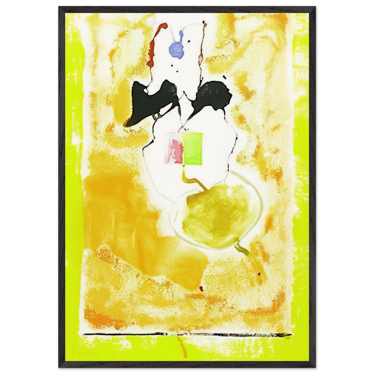 Solar Imp - 2001 - Helen Frankenthaler 70x100 cm / 28x40 inches Framed Art Print – Black Wooden Frame