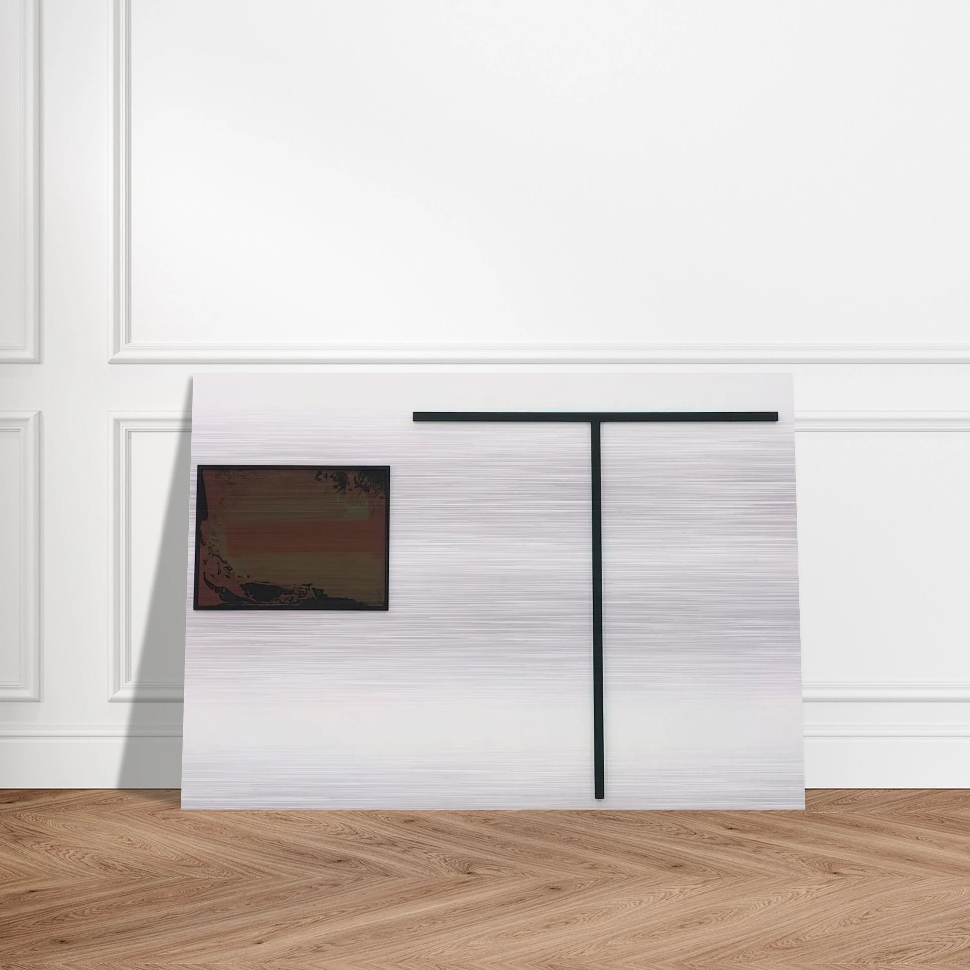 UNTITLED T FORMIGES OBJEKT MIT GOUACHE 1972 - BLINKY PALERMO Brushed Aluminum Print - 70x100 cm / 28x40 inches | BLINKY PALERMO Aluminum Print | BLINKY PALERMO Prints