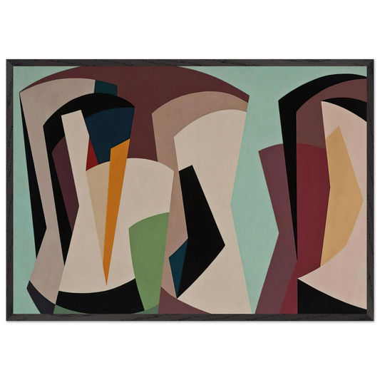 Untitled - 1955 N2 - Karl Benjamin 70x100 cm / 28x40 inches Framed Art Print – Black Wooden Frame