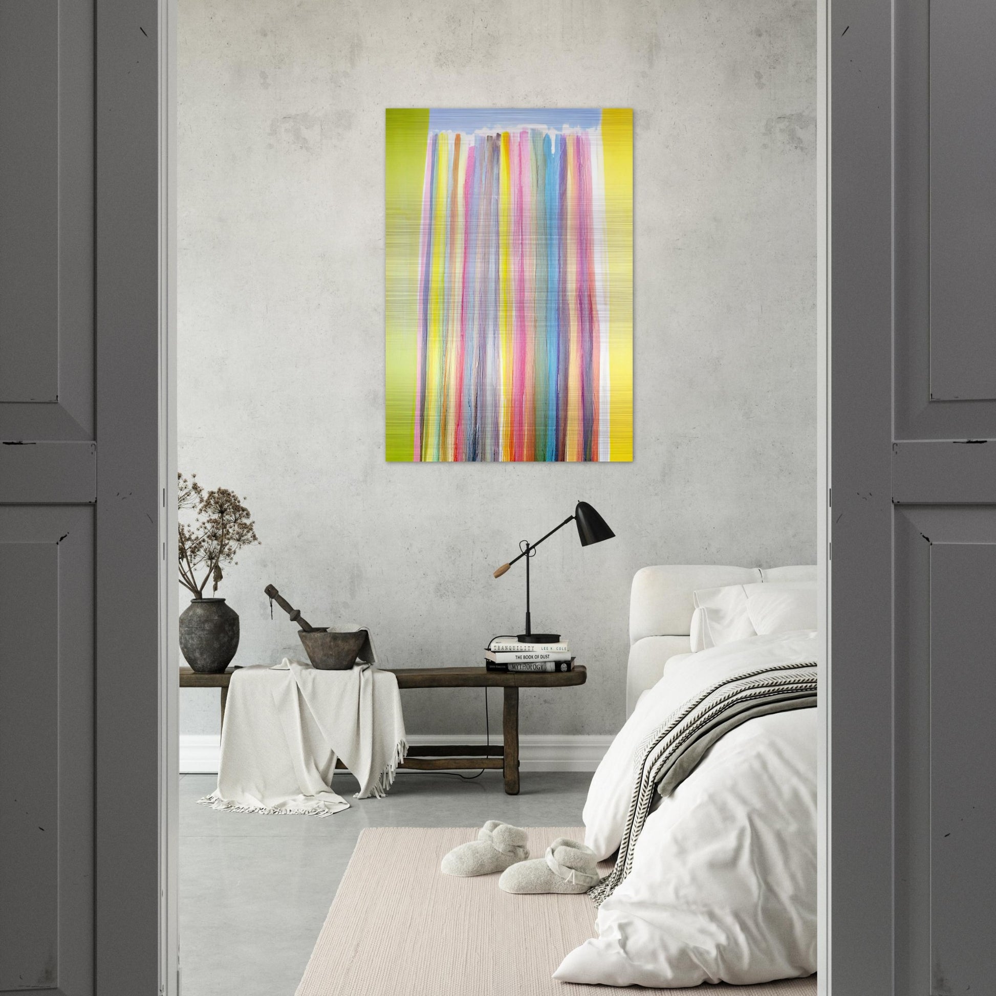 Oriole Sky - 1972 - Ronnie Landfield Brushed Aluminum Print - 70x100 cm / 28x40 inches | Ronnie Landfield Aluminum Print | Ronnie Landfield Prints