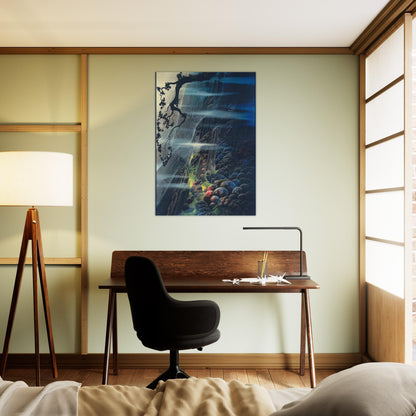 Evening Magic - Eyvind Earle Brushed Aluminum Print - 70x100 cm / 28x40 inches | Eyvind Earle Aluminum Print | Eyvind Earle Prints
