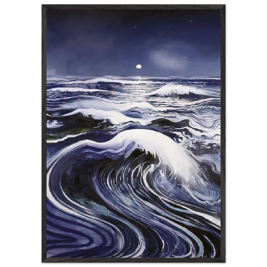 Thebes Revenge - 1982 - Brett Whiteley 70x100 cm / 28x40 inches Framed Art Print – Black Wooden Frame