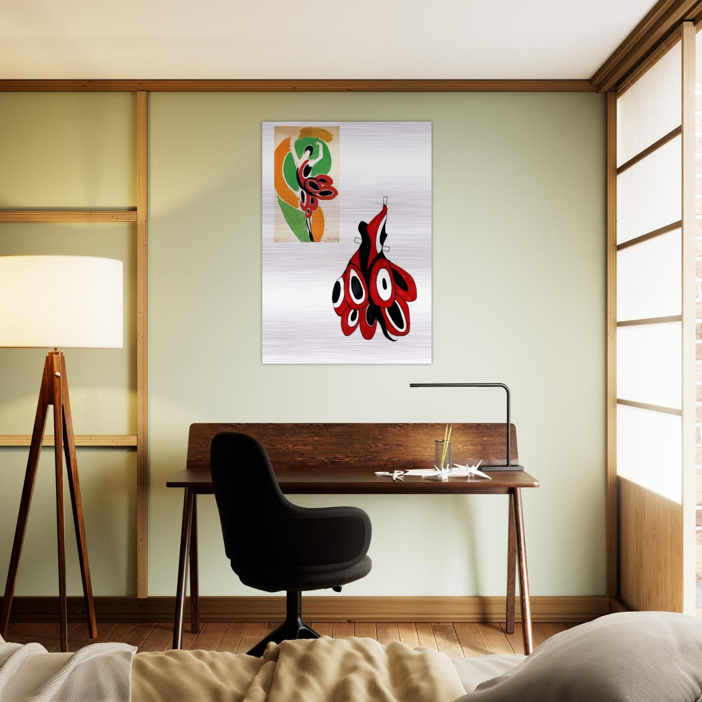 FASHION ILLUSTRATION 6 - Sonia Delaunay Brushed Aluminum Print - 70x100 cm / 28x40 inches | Sonia Delaunay Aluminum Print | Sonia Delaunay Prints