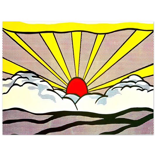 Roy Lichtenstein - SUNRISE 1965  75x100 cm / 30x40inches Fine Art Poster