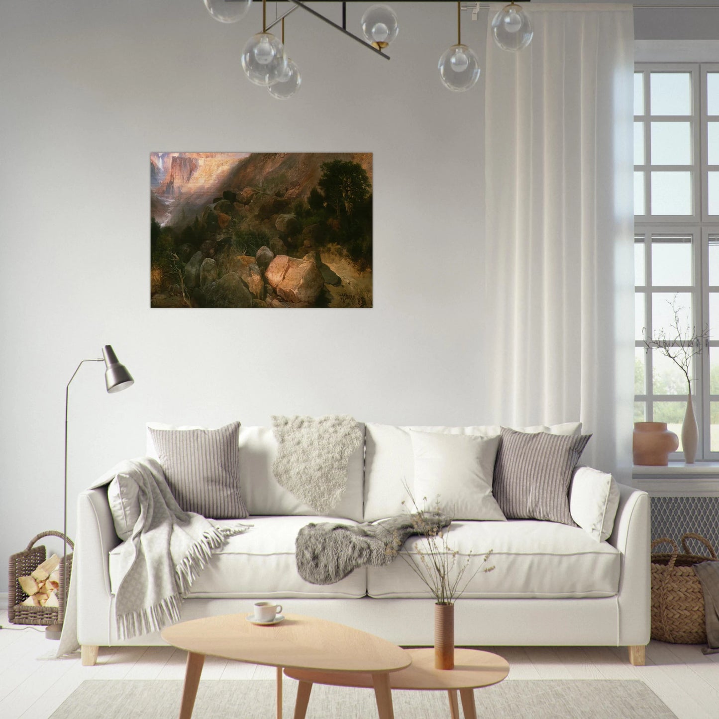 Golden Gate Yellowstone National Park - Thomas Moran Brushed Aluminum Print - 70x100 cm / 28x40 inches | Thomas Moran Aluminum Print | Thomas Moran Prints