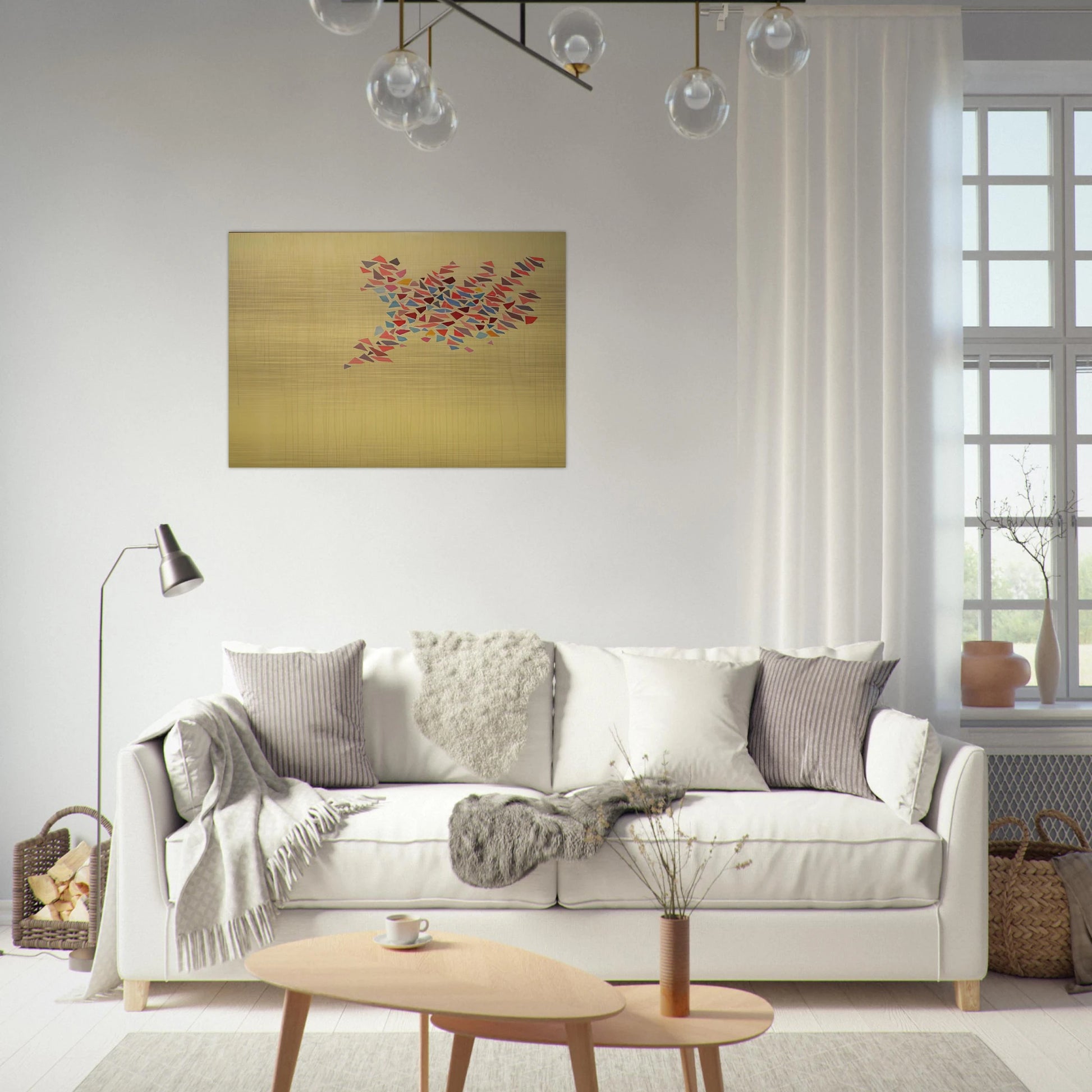 Colors on Pale Yellow - 1975 - Robert Goodnough Brushed Aluminum Print - 70x100 cm / 28x40 inches | Robert Goodnough Aluminum Print | Robert Goodnough Prints