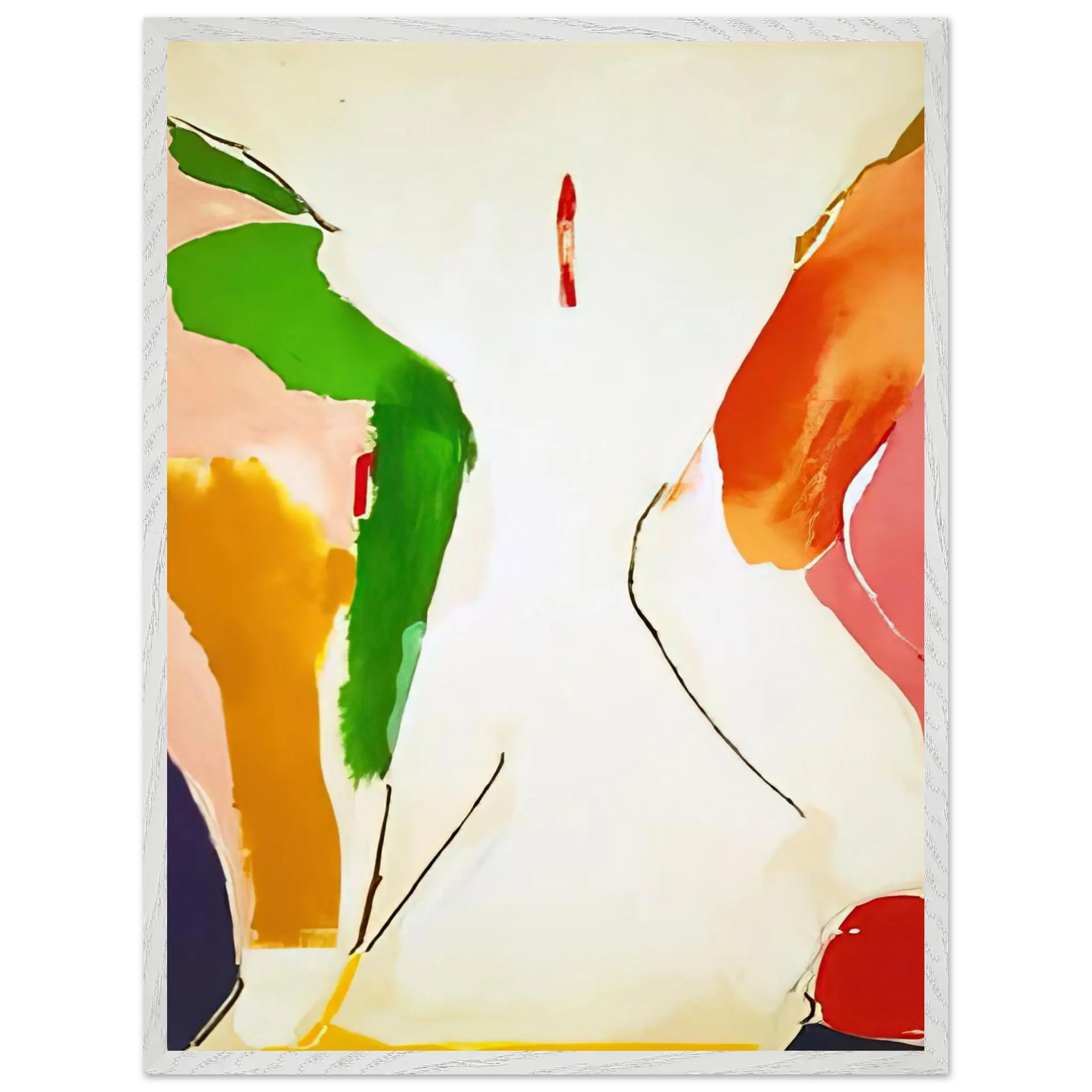 Helen Frankenthaler - Living Edge - 1973 Wall art - 27x35 cm / 11x14 Inches - Premium Wooden Framed Poster With Fine Art Paper - Black frame