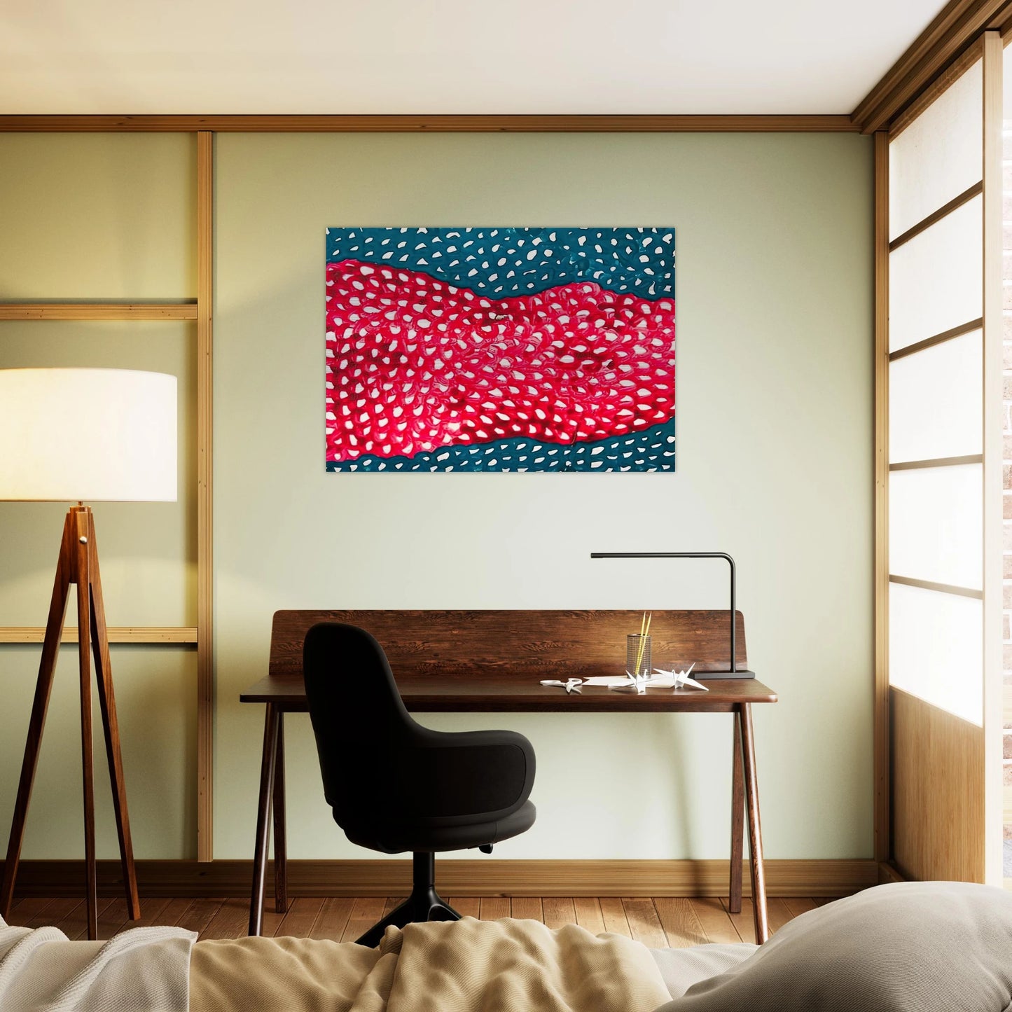 WAVES 1953 - Yayoi Kusama Brushed Aluminum Print - 70x100 cm / 28x40 inches | Yayoi Kusama Aluminum Print | Yayoi Kusama Prints