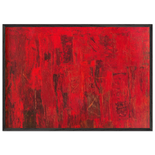 RED PAINTING 1950 - Philip Guston 70x100 cm / 28x40 inches Framed Art Print – Black Wooden Frame