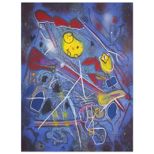 Roberto Matta - REDNESS OF BLUE 1996  75x100 cm / 30x40inches Fine Art Poster
