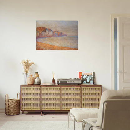 Cliff at Pourville in the Morning - claude monet Brushed Aluminum Print - 70x100 cm / 28x40 inches | claude monet Aluminum Print | claude monet Prints