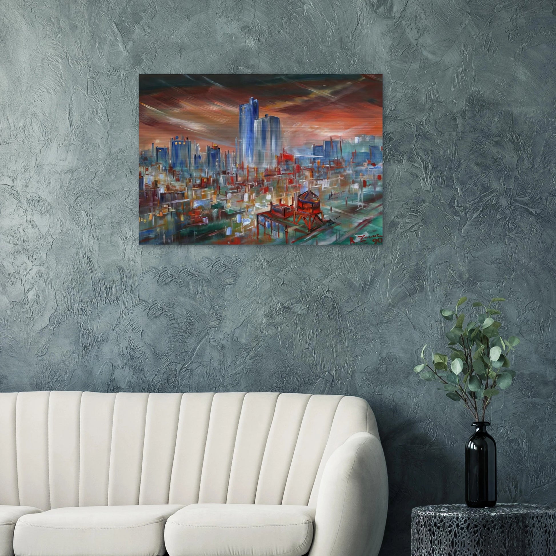 Big City - Konrad Zuse Brushed Aluminum Print - 70x100 cm / 28x40 inches | Konrad Zuse Aluminum Print | Konrad Zuse Prints