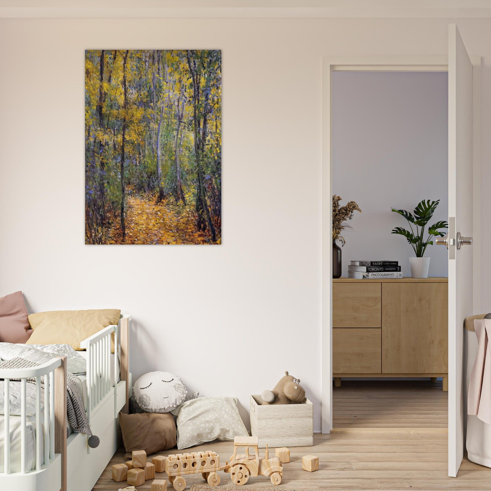 Wood Lane - claude monet Brushed Aluminum Print - 70x100 cm / 28x40 inches | claude monet Aluminum Print | claude monet Prints