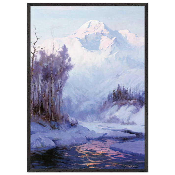 The Breakup - Romanticism - Sydney Laurence 70x100 cm / 28x40 inches Framed Art Print – Black Wooden Frame