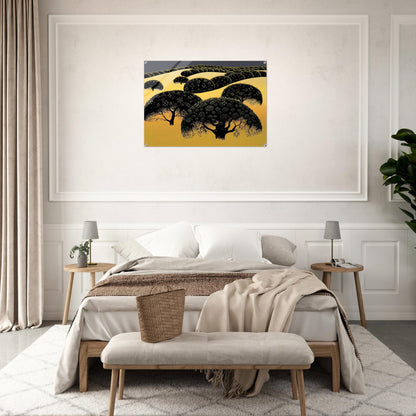 Santa Ynez Oaks - Eyvind Earle Acrylic Print - 70x100 cm / 28x40″ inches